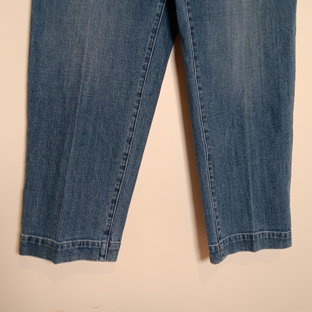 NEW Talbots High Waist Cropped Sailor Jean Blue Denim Size 10 - Picture 10 of 14